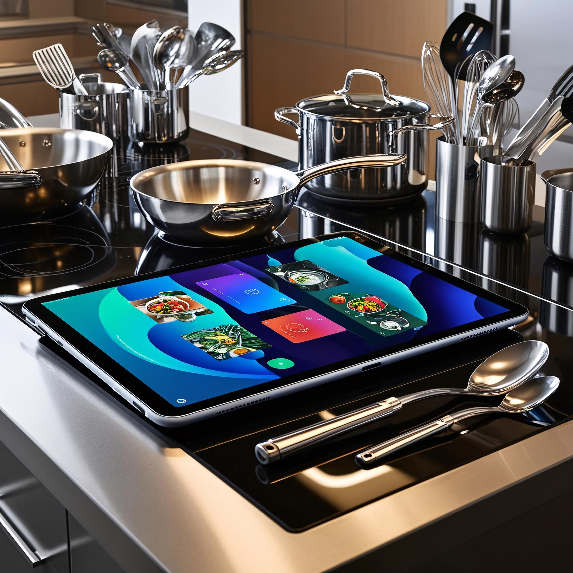 Banco di lavoro con dispositivi smart e utensili